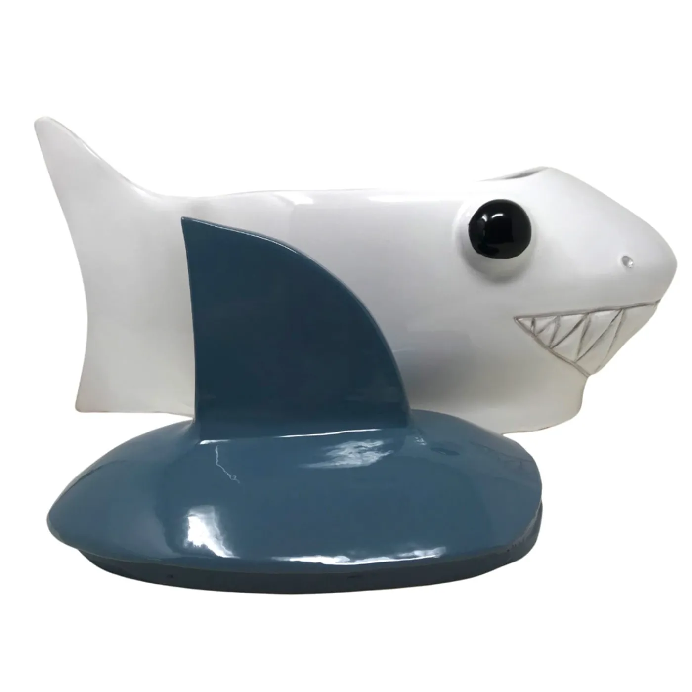Freaklab Contenitore grande squalo blu-grigio e bianchi con coperchio> Statuine