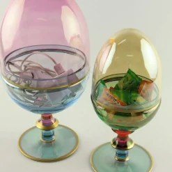 Griffe Montenapoleone by Vetrerie di Empoli Contenitore medio per uova Arlecchino> Vasi Con Coperchio