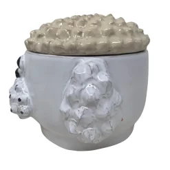 Freaklab Contenitore piccolo cane bianco e crema con coperchio><noscript><img width=