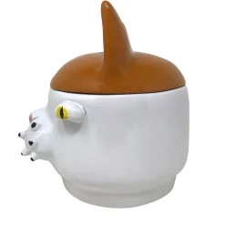 Freaklab Contenitore piccolo gatto arancione e bianco> Statuine