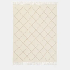 Villa Como Coperta beige a motivi geometrici> Coperte