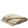 LO Decor Coperta beige con frange in cashmere e seta> Coperte