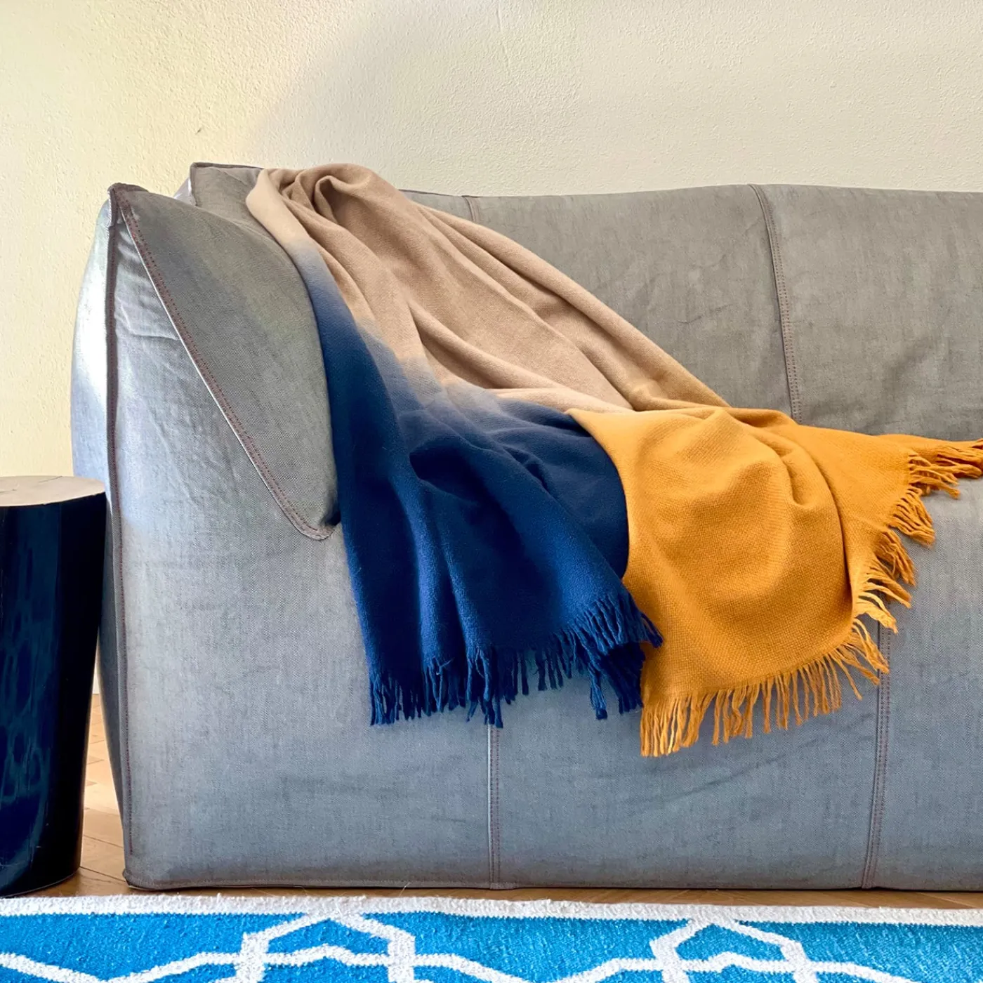 Villa Como Coperta bicolore sfumata #2> Coperte