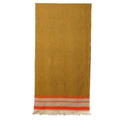 The House of Lyria Coperta Capitano in lana e lino con frange policrome> Coperte