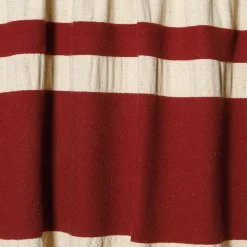 The House of Lyria Coperta Ciconi in lana e lino con frange beige e rosse><noscript><img width=