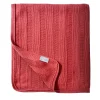 UnoCashmere Coperta di cashmere piccola in corallo a punto brioche> Coperte