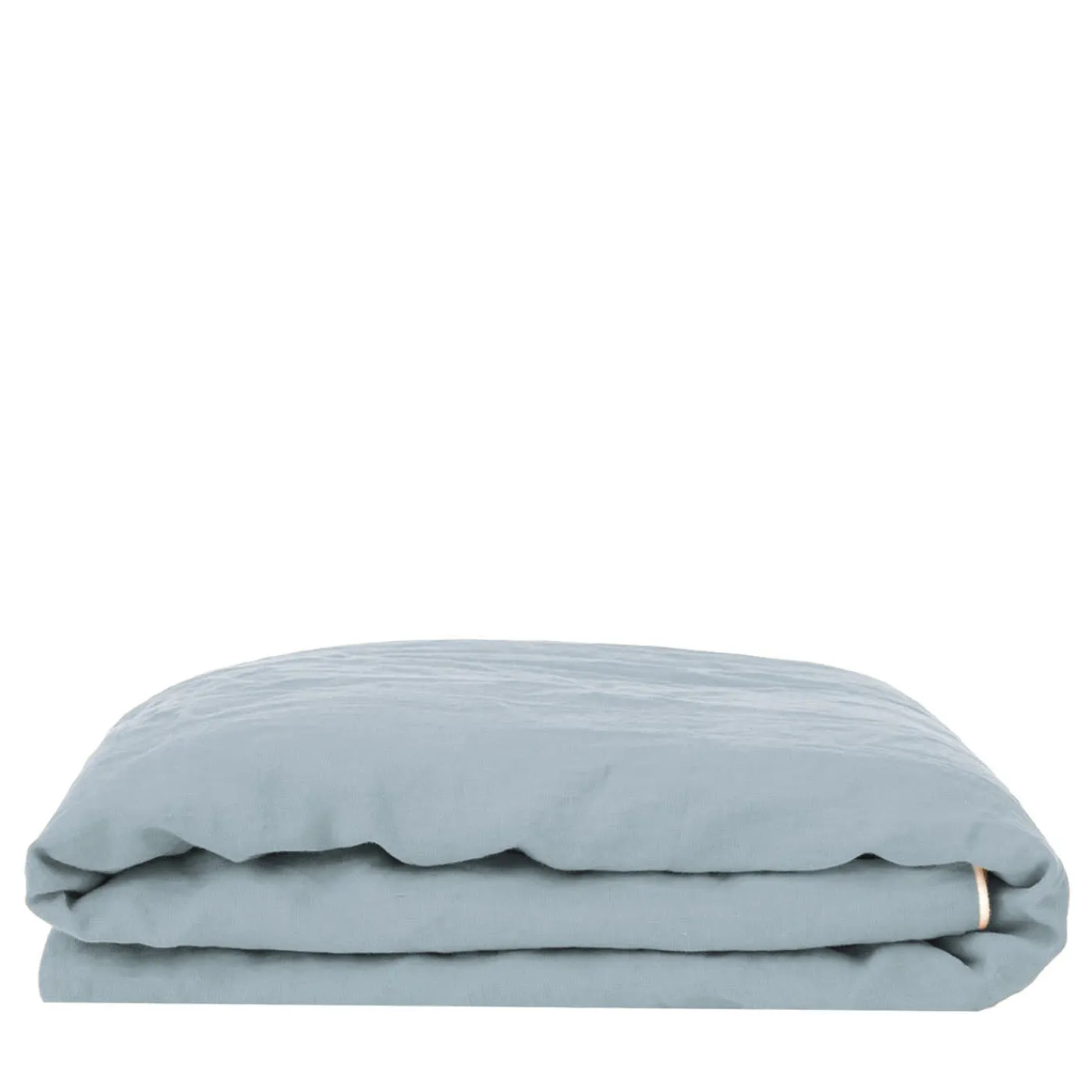 Once Milano Coperta di lino azzurro con profili> Biancheria Da Letto