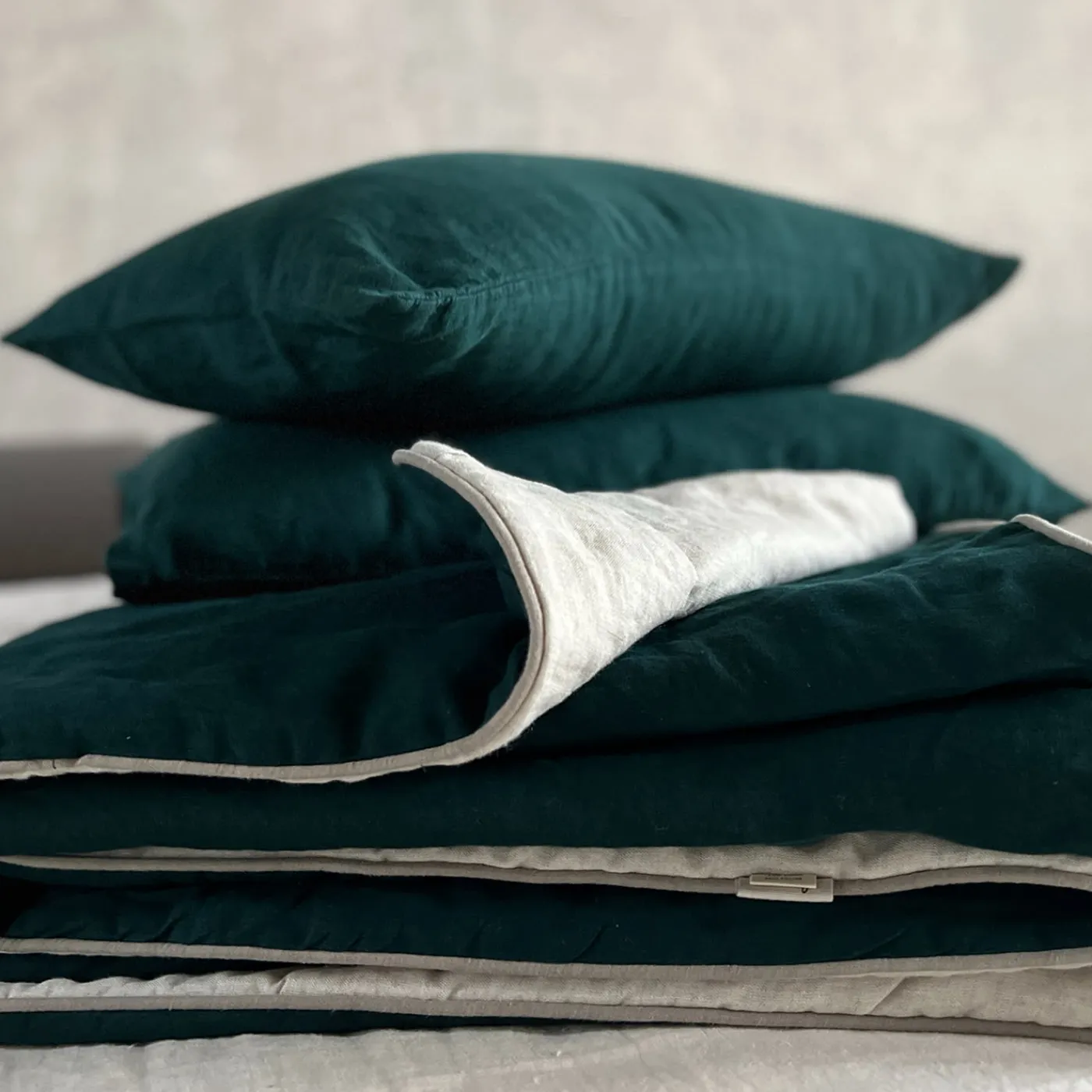 Once Milano Coperta di lino della foresta con profili> Biancheria Da Letto