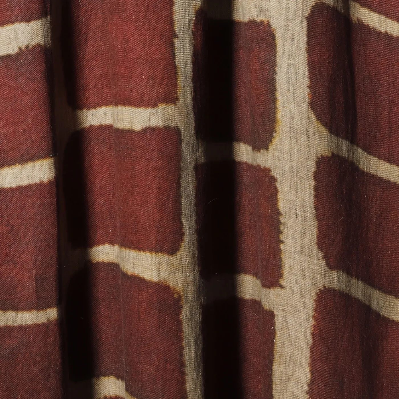 The House of Lyria Coperta di lino di Scilla con motivo mattone-rosso e sabbia> Coperte