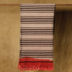 The House of Lyria Coperta Formia a righe policrome in cashmere e seta> Coperte