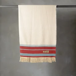 The House of Lyria Coperta Grottesco a righe policrome in seta e lana #3> Coperte