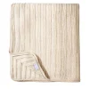 UnoCashmere Coperta in cashmere beige a punto brioche> Coperte