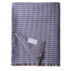 UnoCashmere Coperta in cashmere pied de poule blu medio> Coperte