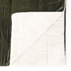 Once Milano Coperta in lino e velluto verde><noscript><img width=