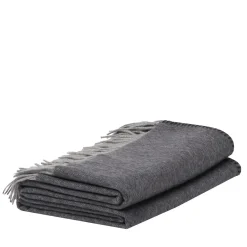 Alonpi Coperta piccola Melrose con frange grigie> Coperte
