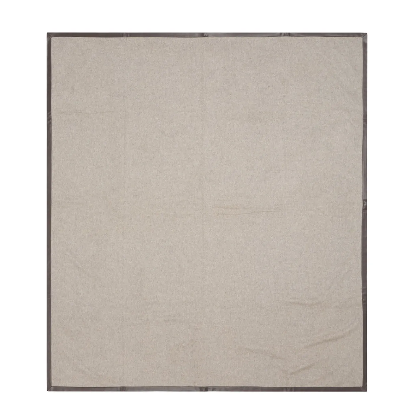 Alonpi Coperta piccola Salon con orlo in pelle grigio chiaro> Coperte