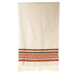 The House of Lyria Coperta Ruggito con motivi policromi a frange> Coperte