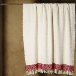 The House of Lyria Coperta Tela con frange in cotone e mohair bicolore><noscript><img width=