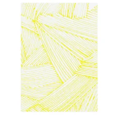 Lanificio Leo Coperta Tratto Bio giallo neon e bianco di Emilio Salvatore Leo> Coperte