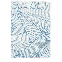 Lanificio Leo Coperta Tratto Bio Teal & White di Emilio Salvatore Leo> Coperte