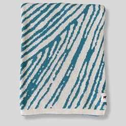 Lanificio Leo Coperta Tratto Bio Teal & White di Emilio Salvatore Leo><noscript><img width=