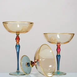 Griffe Montenapoleone by Vetrerie di Empoli Coppa Arlecchino su stelo medio><noscript><img width=