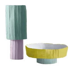 Paola Paronetto Coppa Ninfea Corteccia Gialla e Bianca> Centrotavola