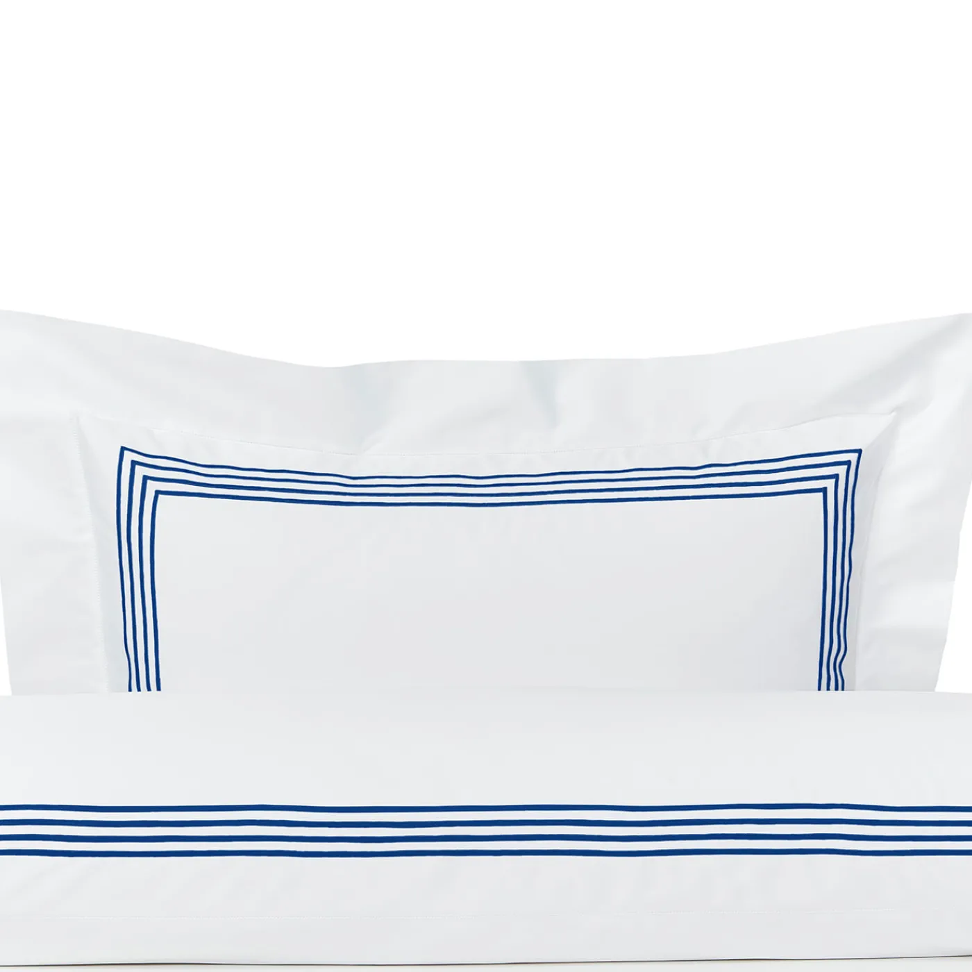 Verderoccia Copripiumino King US bianco e blu brillante di Four Generations> Biancheria Da Letto