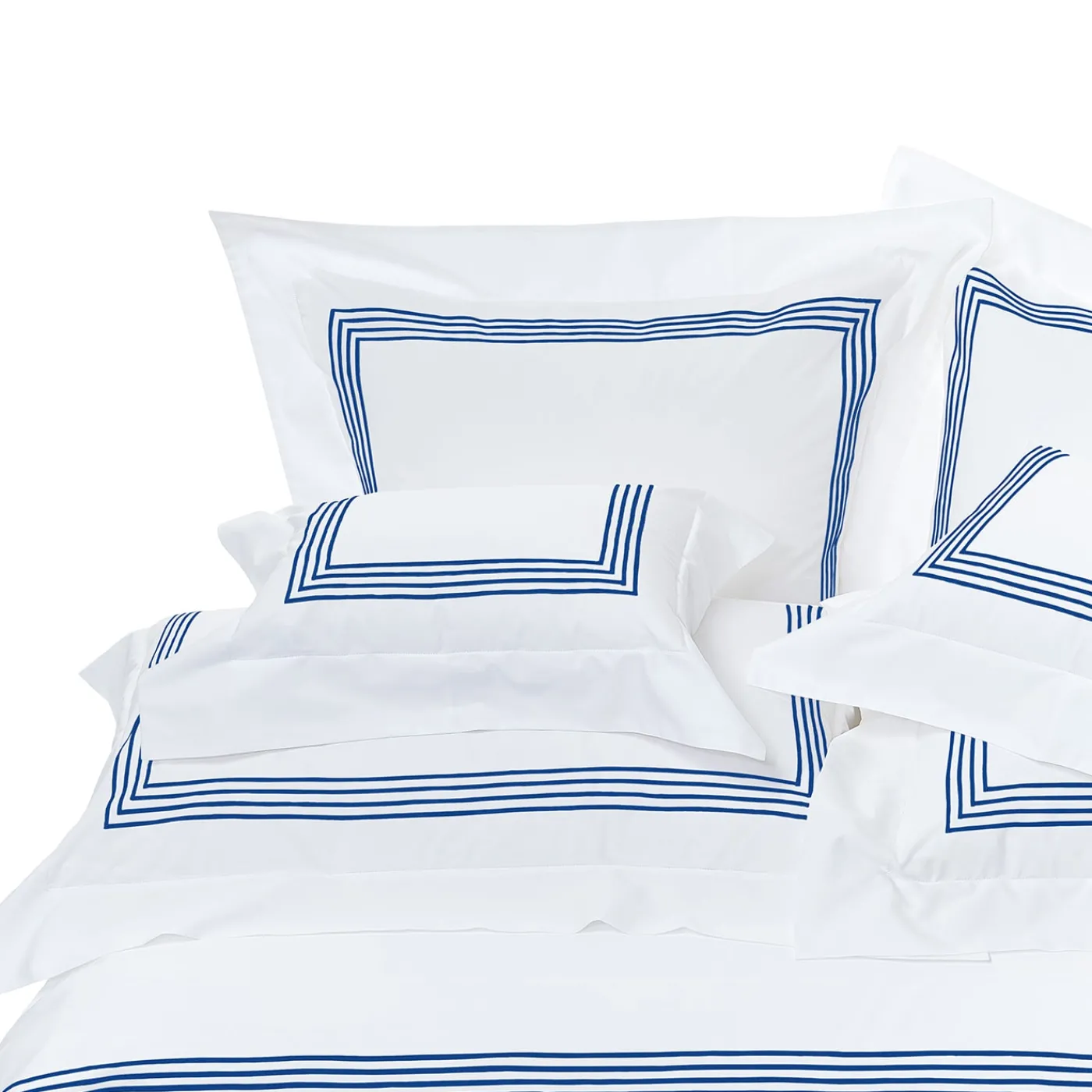 Verderoccia Copripiumino King US bianco e blu brillante di Four Generations> Biancheria Da Letto