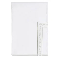 Verderoccia Copripiumino Roma Bianco e Argento Oliva US King> Biancheria Da Letto