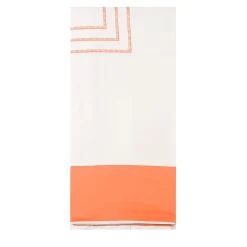 TessilArte Copripiumino Siam Bianca e Arancione Ricamato in Raso di Cotone> Biancheria Da Letto