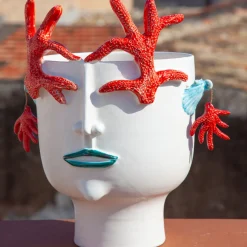 Patrizia Italiano Corallina La ragazza che difende il mare Vaso a forma di testa><noscript><img width=