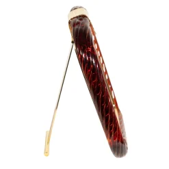 Bottega Veneziana Cornice con Struttura in Ottone Opaco e Vetro a Torciglione Ambra> Cornici