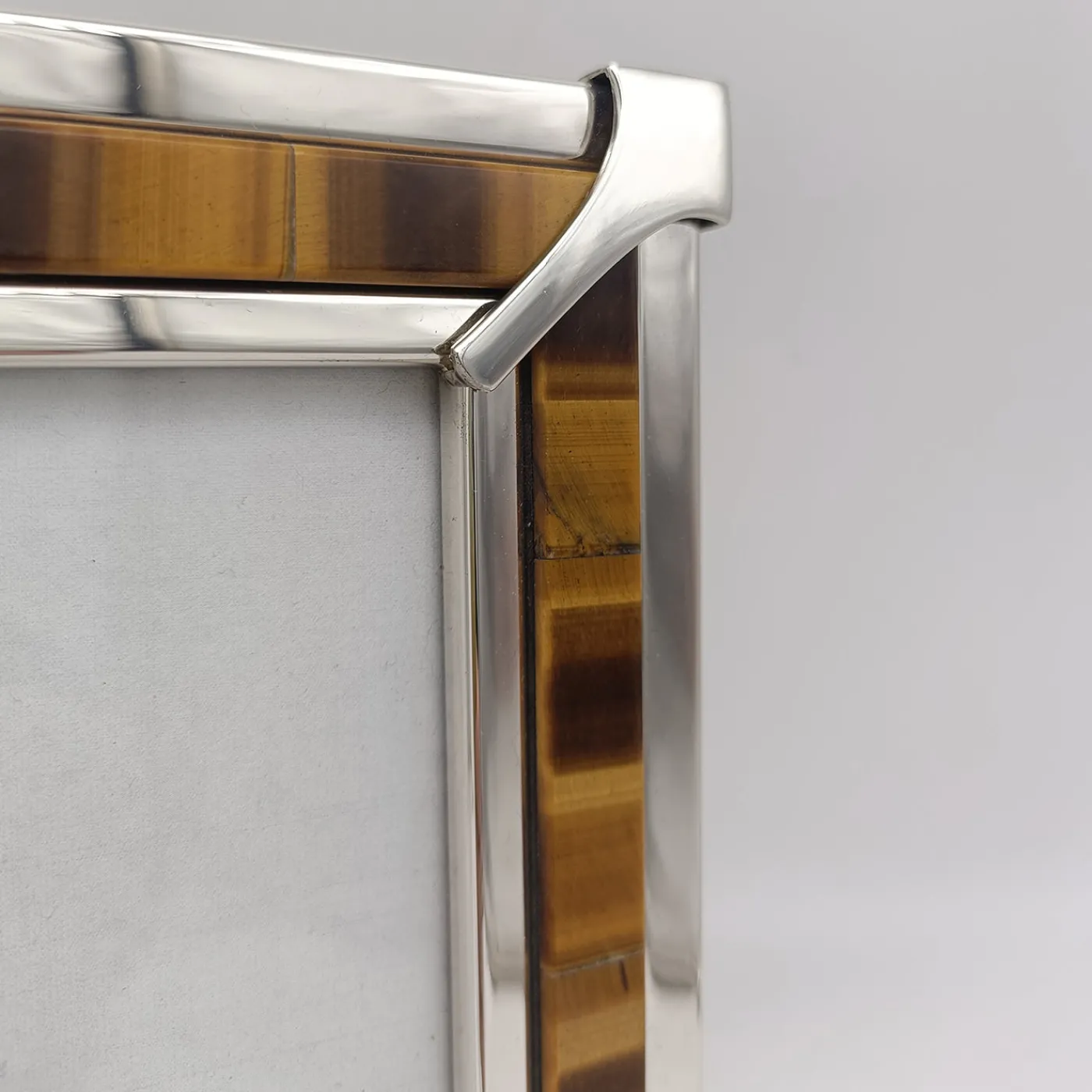 Petri Firenze Cornice per foto in Occhio di Tigre Marrone e Argento> Cornici