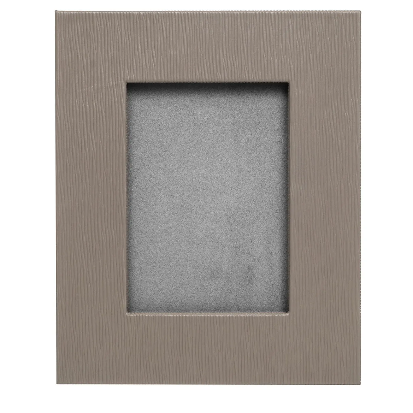Pinetti Cornice rettangolare piccola in pelle color taupe> Cornici