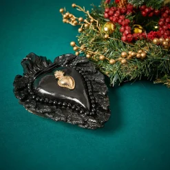 Cuore di Argilla CUORE IN CERAMICA NERA BAD ROMANCE> Sculture Da Parete