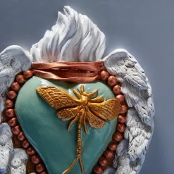 Cuore di Argilla CUORE IN CERAMICA ORO E VERDE EFFETTO EPHEMERUS><noscript><img width=