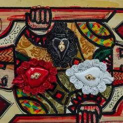 Cuore di Argilla CUORE IN CERAMICA SMALTATO ROSSO SU DI ME><noscript><img width=