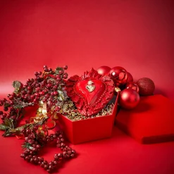 Cuore di Argilla CUORE IN CERAMICA SMALTATO ROSSO "TRUE LOVE> Sculture Decorative