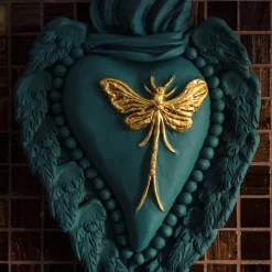 Cuore di Argilla Cuore in ceramica verde Ephemerus in Nature> Sculture Da Parete