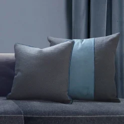 l'Opificio Cuscino a fascia Carrè Degradè in tessuto jacquard e velluto di seta><noscript><img width=