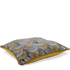 l'Opificio Cuscino Carrè dorato in tessuto jacquard Bloom><noscript><img width=