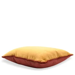 l'Opificio Cuscino Carrè in tessuto jacquard falso unito e Vellluto di Lino> Cuscini