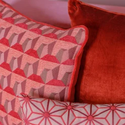 l'Opificio Cuscino Carrè in tessuto jacquard geometrico Relief><noscript><img width=