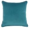 l'Opificio Cuscino Carrè in velluto di cotone blu-verde> Cuscini