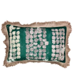 Anna Paola Cibin Cuscino con fiori grigi> Cuscini