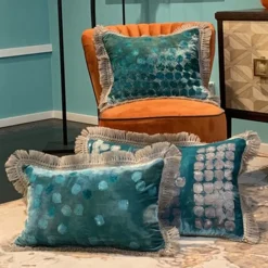 Anna Paola Cibin Cuscino con fiori grigi><noscript><img width=