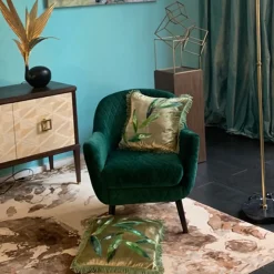 Anna Paola Cibin Cuscino con foglie verdi> Cuscini