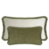 LO Decor Cuscino Happy in velluto verde e bianco a forma di coppia rettangolare> Cuscini