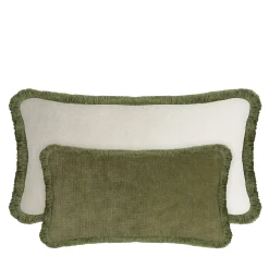LO Decor Cuscino Happy in velluto verde e bianco a forma di coppia rettangolare> Cuscini
